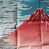 Furoshiki cotone 70cm Fuji rosso di Hokusai