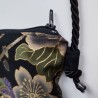 Mini shoulder bag -black peony