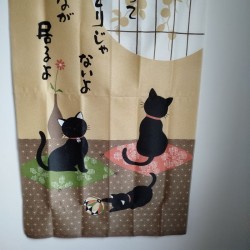 Noren curtain 150cm- cats