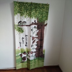 Noren curtain 170cm- cats