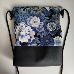 Mini shoulder bag -Peony navy