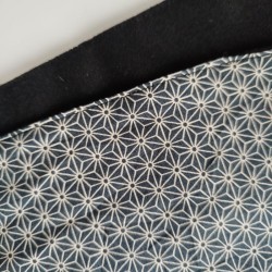 Obi belt in japanese cotton -Asanoha navy