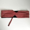 Cintura obi in cotone giapponese -Asanoha bordeaux