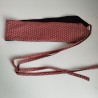 Obi belt in japanese cotton -Asanoha Red