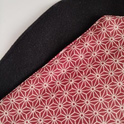 Obi belt in japanese cotton -Asanoha Red