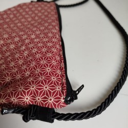 Mini shoulder bag -Asanoha bordeaux