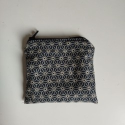 Coin purse Asanoha navy