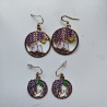 Earrings Cats and wisteria