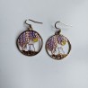 Earrings Cats and wisteria