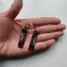 Paper earrings rectangle-black