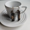 Paper earrings rectangle-black