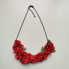 Flower origami choker Red