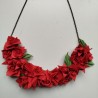 Flower origami choker Red