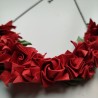 Flower origami choker Red