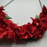 Flower origami choker Red