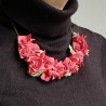 Flower origami choker Red