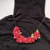 Flower origami choker Red