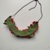 Flower origami choker Red