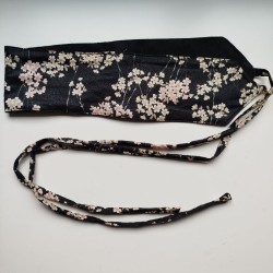 Obi belt in japanese cotton -cherry blossoms