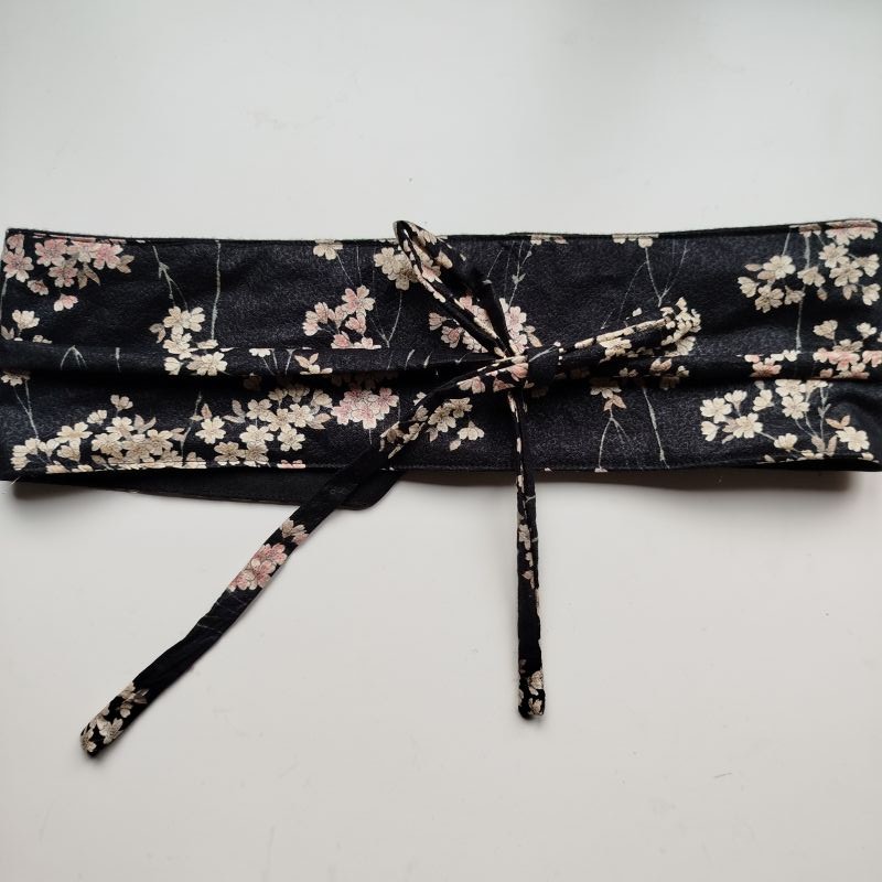 Obi belt in japanese cotton -cherry blossoms