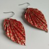 Earrings origami Leaf, amphora