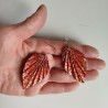 Earrings origami Leaf, amphora