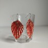 Earrings origami Leaf, amphora