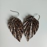 Earrings origami Leaf, Asanoha black