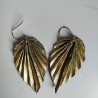 Earrings origami Leaf, Asanoha black