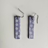 Paper earrings rectangle- Light purple