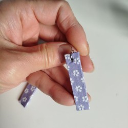 Paper earrings rectangle- Light purple