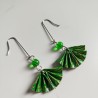 Long earrings origami fan