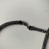 Chirimen cord Necklace Black waves