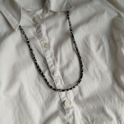 Chirimen cord Necklace Navy karakusa