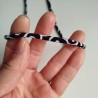 Chirimen cord Necklace Navy karakusa