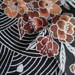 small Japanese cotton 50x50cm Stripe brown