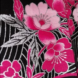 small Japanese cotton 50x50cm Stripe Fuchsia