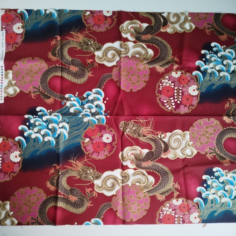 small Japanese cotton 50x50cm Dragon