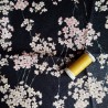 Japanese cotton 100cm Cherry blossoms black