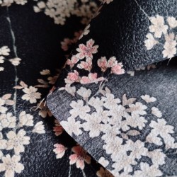 Japanese cotton 100cm Cherry blossoms black