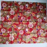 small Japanese cotton 50x50cm Red small fan