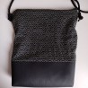 Mini shoulder bag -Seigaiha waves Black