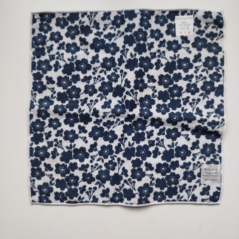 Mini towel Cherry blossoms Navy