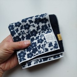 Mini towel Cherry blossoms Navy