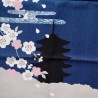 Furoshiki 50cm- Pagoda and cherry blossoms under the moon