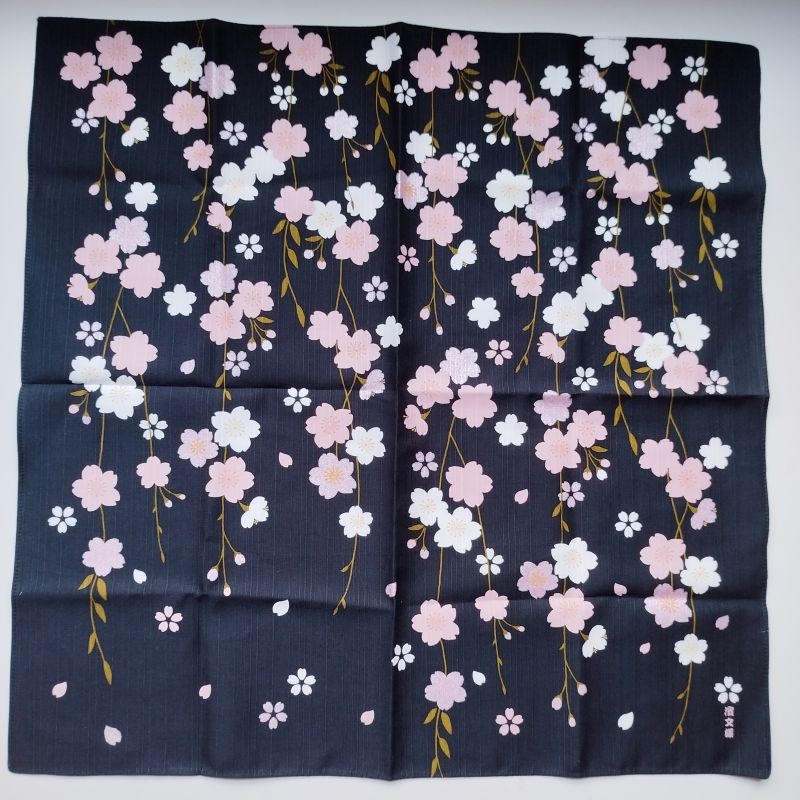 Furoshiki 50cm- Cherry blossoms black