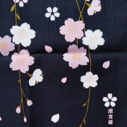 Furoshiki 50cm- Cherry blossoms black