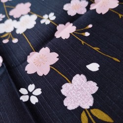 Furoshiki 50cm- Cherry blossoms black