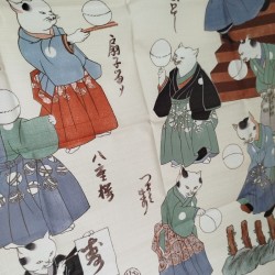 Furoshiki cotton 70cm Cats of Kuniyoshi