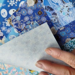 Origami Washi yuzen Blu